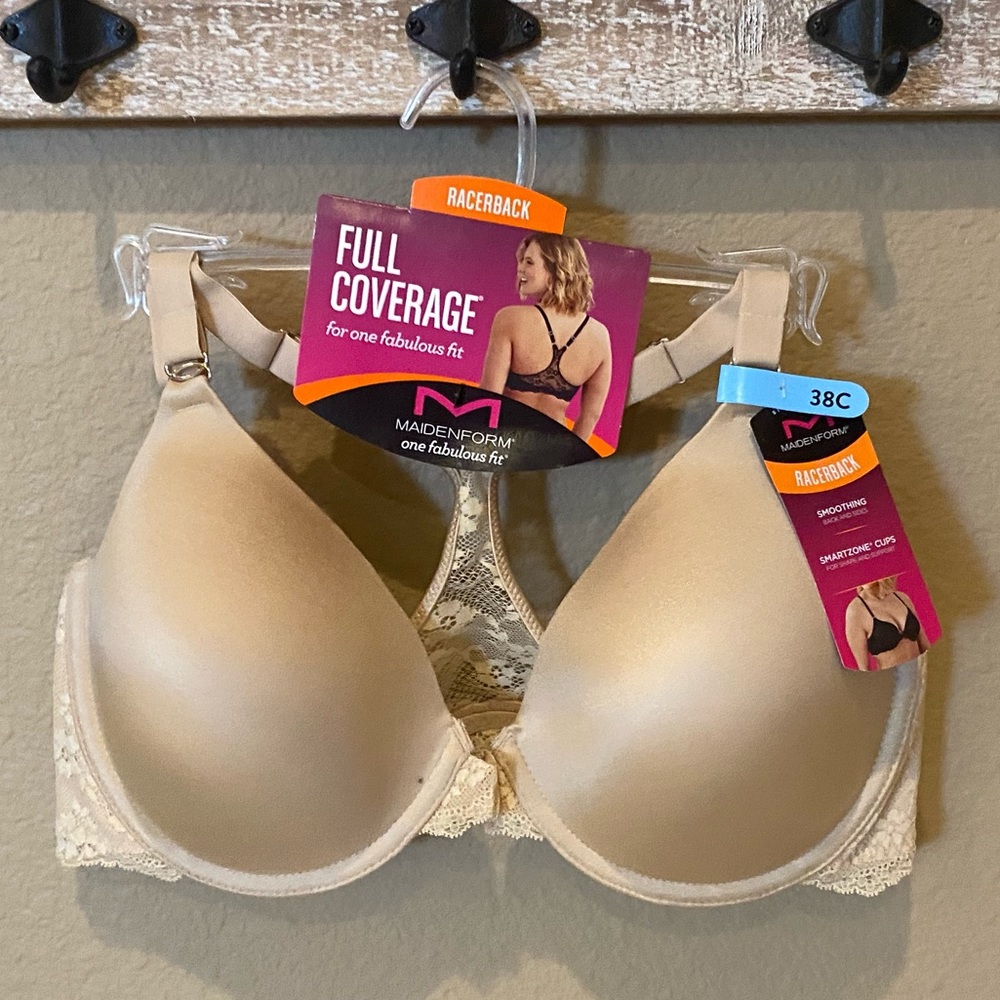 SALE NWT Full Coverage Racerback Bra in Nude